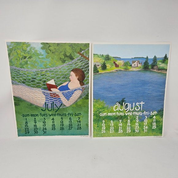 Vintage 1984 Nikki Schumann 12 Poster Portfolio Calendar Prints 11x14 Frameable - Picture 8 of 16